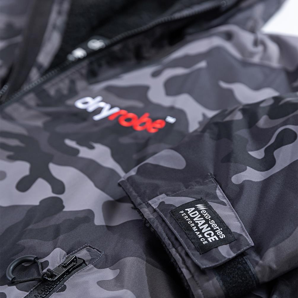 dryrobe Advance Long Sleeve Changing Robe - Black Camo / Black Extra Image 4